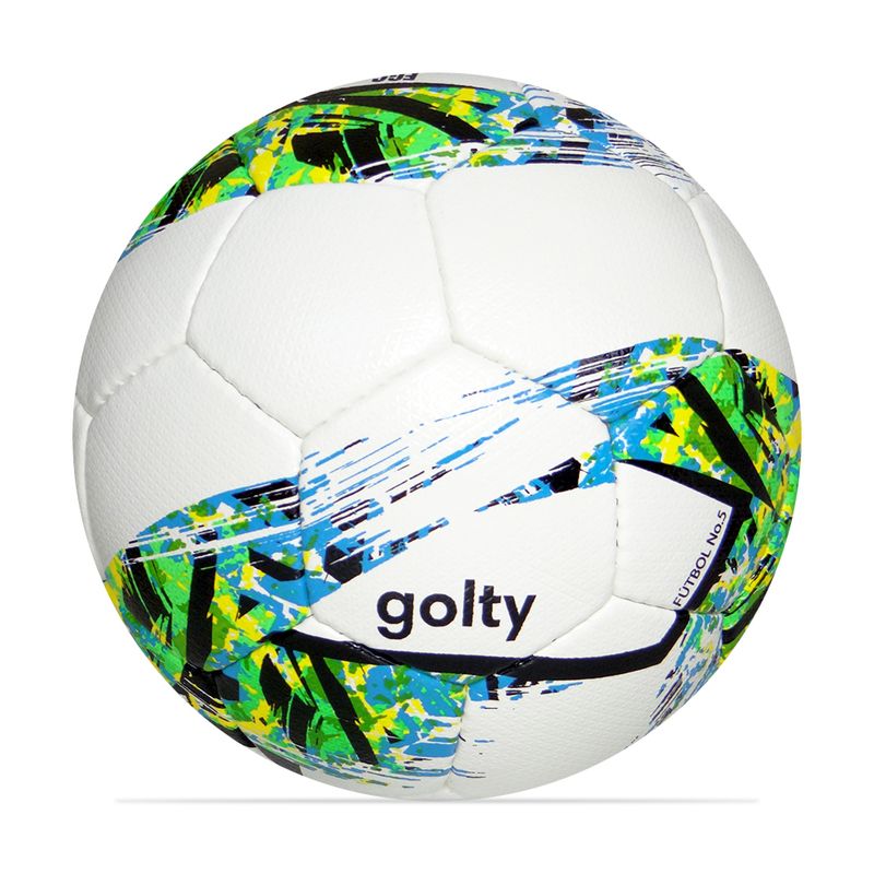 GOLTY - Balón Fútbol Golty Compet Cosido A Mano No.5-Blanco/Verde