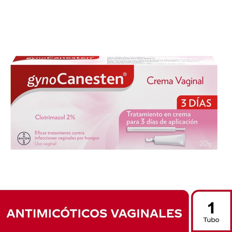 BAYER - Gynocanesten Crema 3 Días Clotrimazol 2% Tubo X 20g