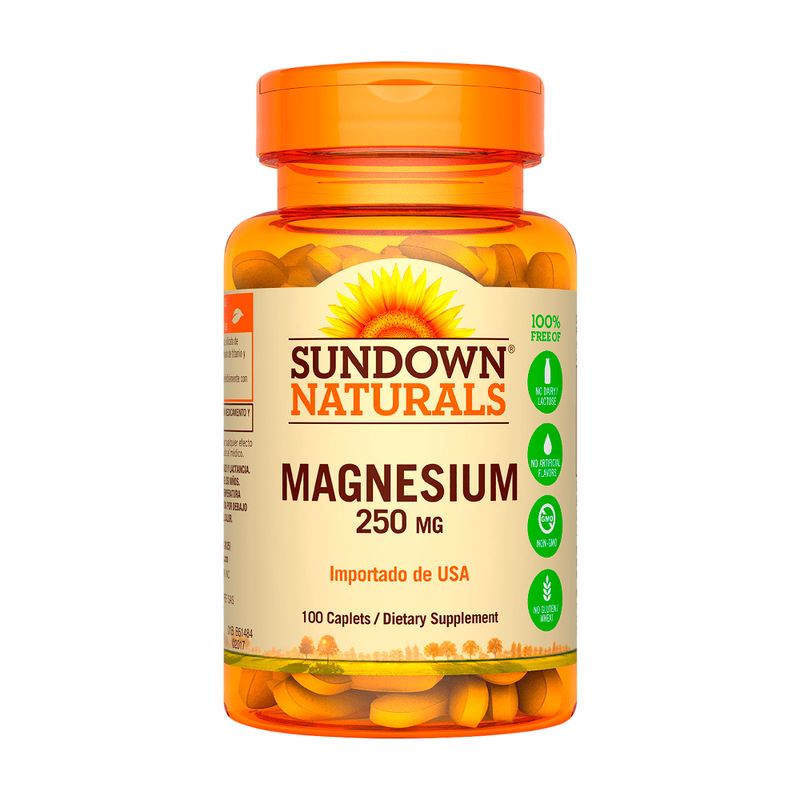SUNDOWN - Magnesium Sundown Naturals 250mg X 100 Capsulas
