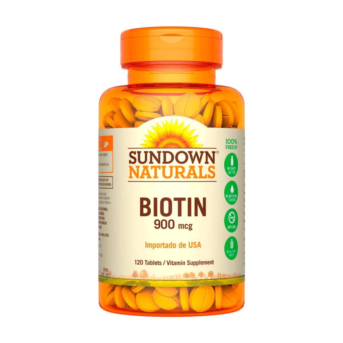 SUNDOWN - Biotin Sundown Naturals 900mcg X 120 Tabletas