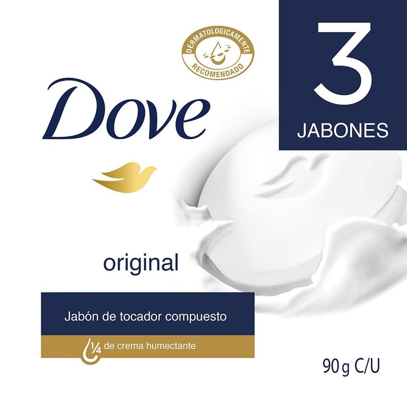 DOVE - Jabon Dove Blanco Original 3und X 90g