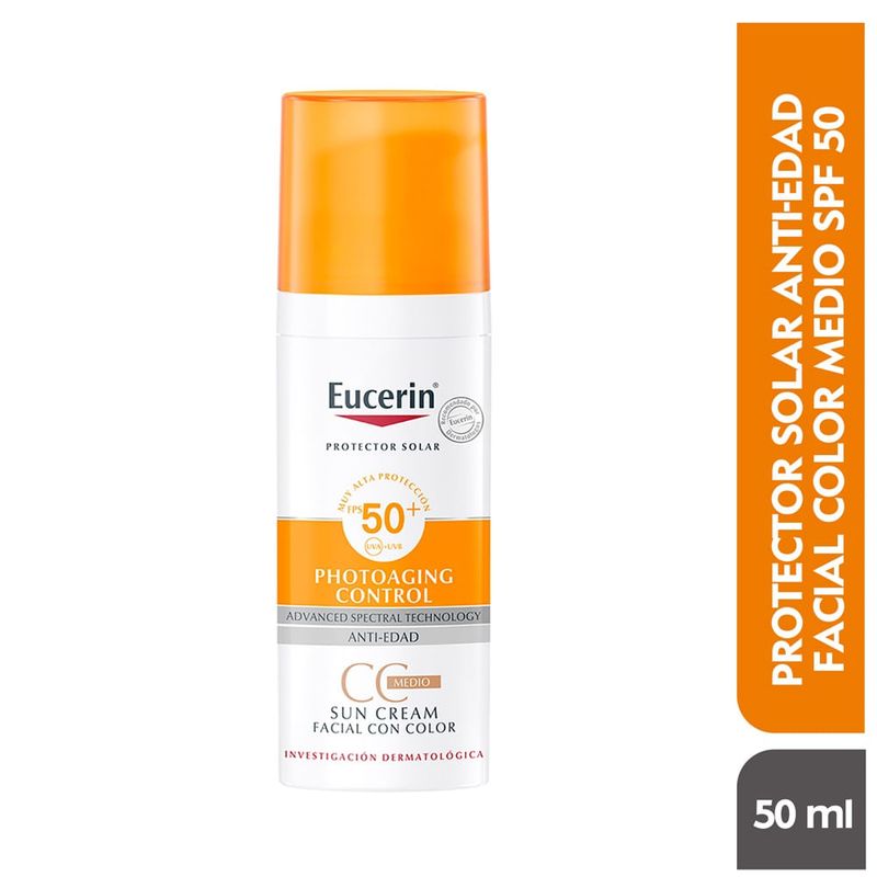 EUCERIN - Protector Solar Eucerin Sun Crema Con Color Spf50 X 50ml