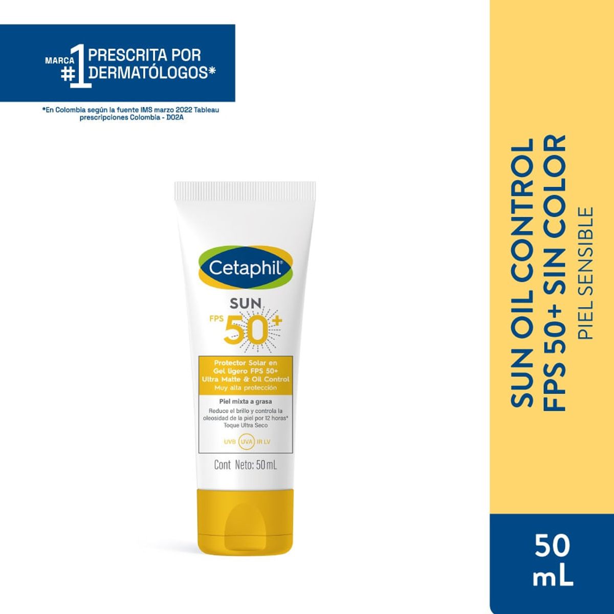 CETAPHIL - Protector Solar Cetaphil Sun 50fps Gel Sin Color X 50ml