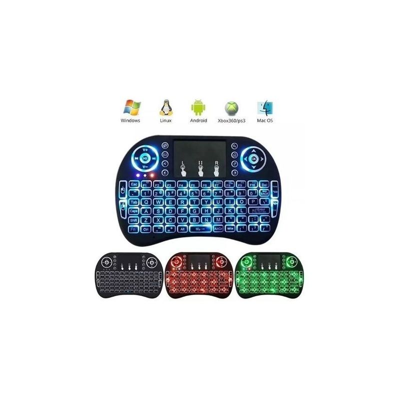 GENERICO - Mini teclado inalambrico retroiluminado con panel tactil