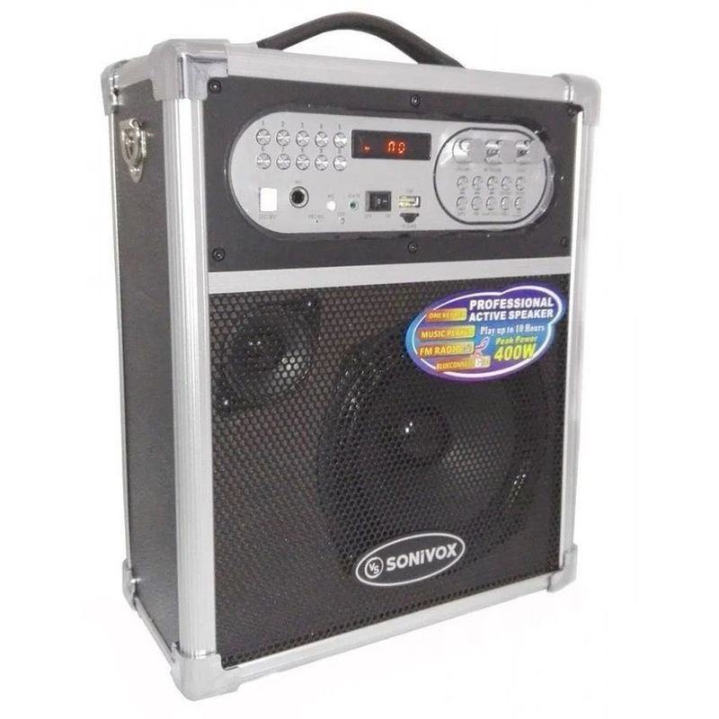 SONIVOX - Cabina bluetooth 6.5 sonivox vs-sp1455 fm tf aux usb mic led musica