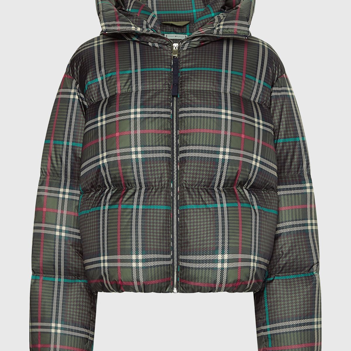 TOMMY HILFIGER - Chaqueta Acolchada Amplia De Cuadros Mujer  Tommy Hilfiger