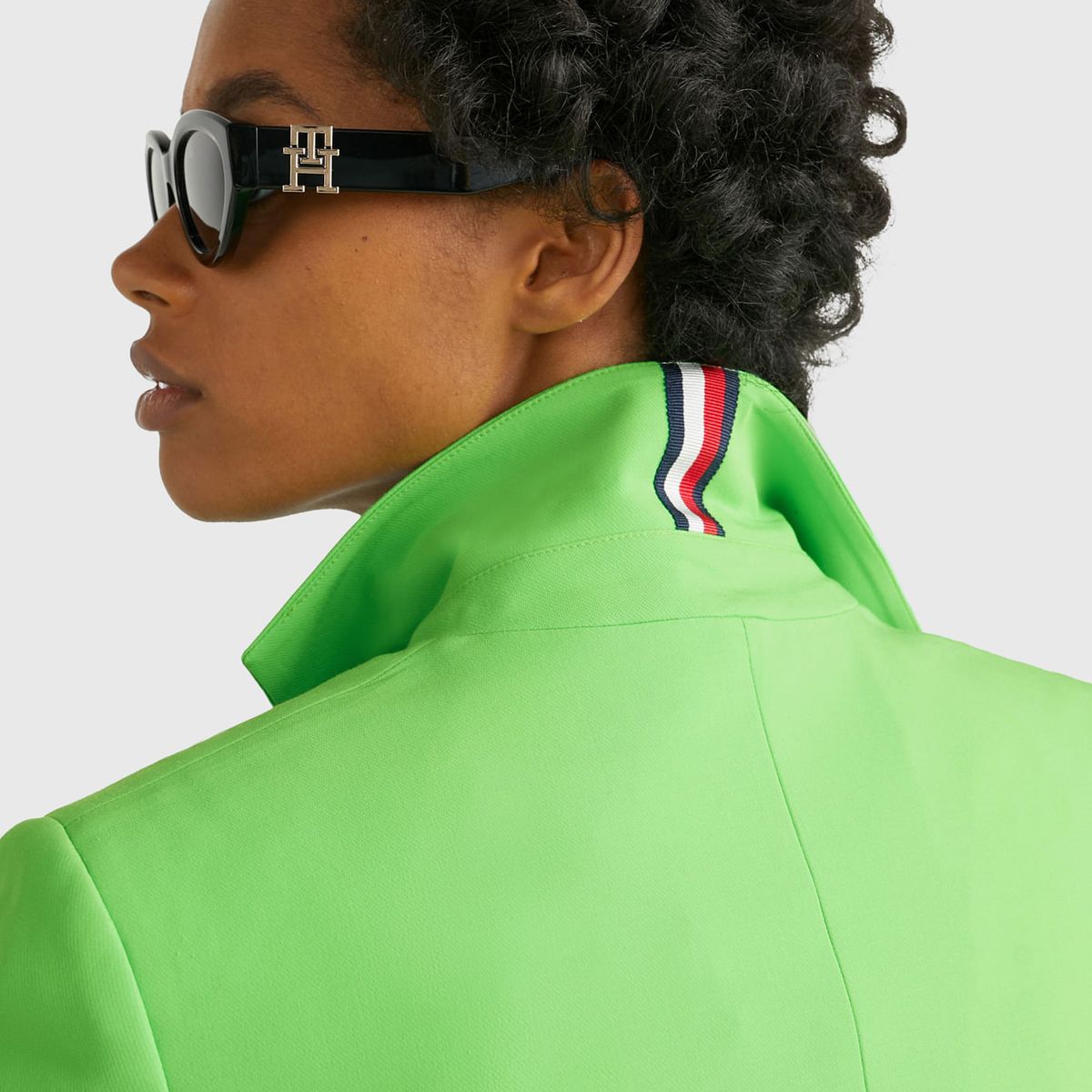 TOMMY HILFIGER - Americana De Traje Con Botonadura Sencilla Mujer Verde Tommy Hilfiger