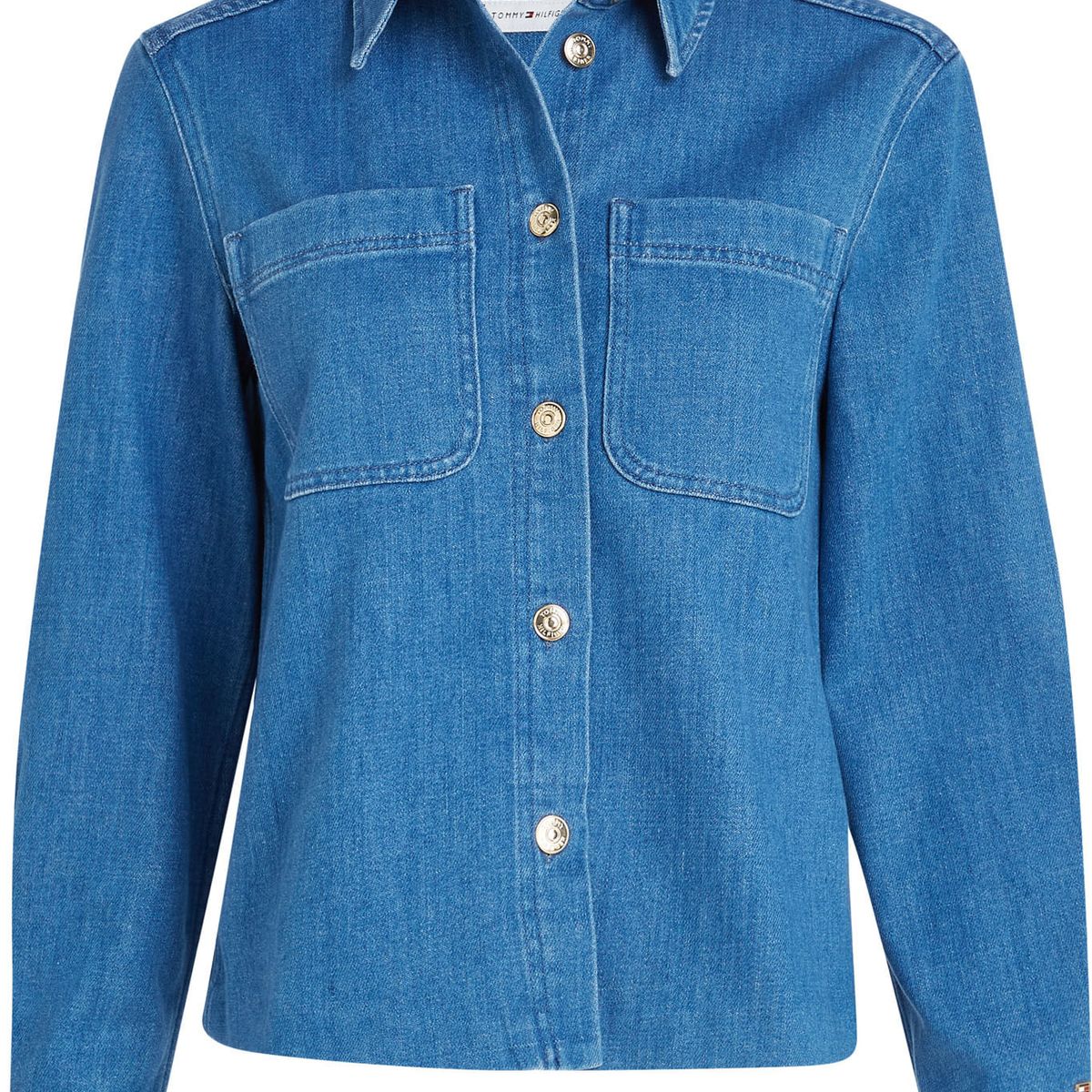 TOMMY HILFIGER - Chaqueta Denim Con Bolsillos De Solapa Para Mujer Tommy Hilfiger