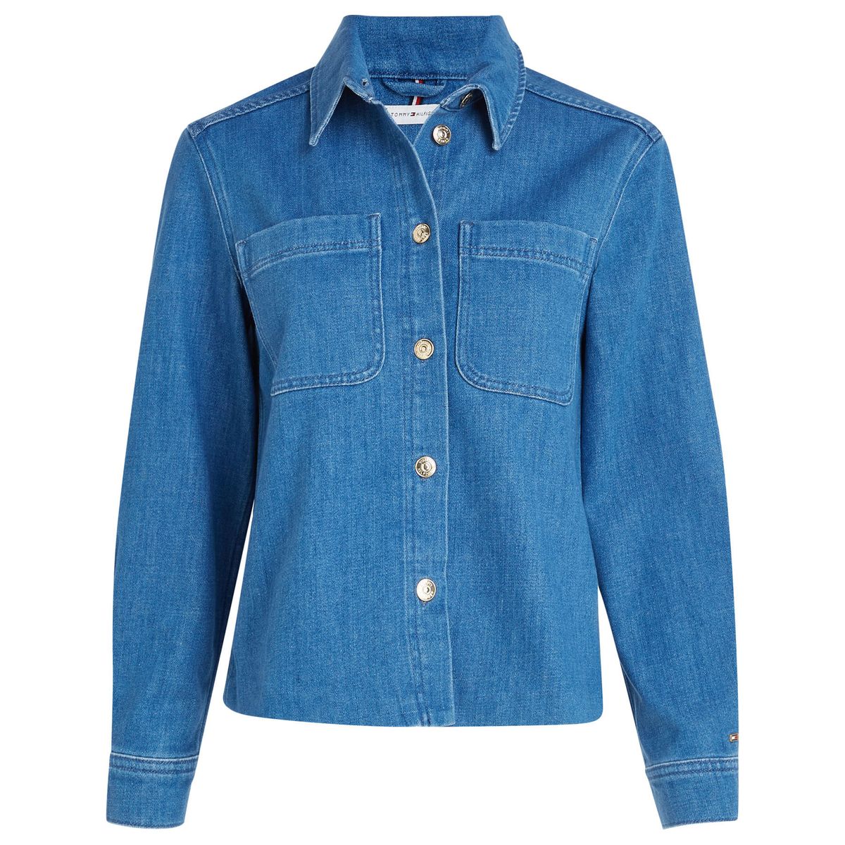TOMMY HILFIGER - Chaqueta Denim Con Bolsillos De Solapa Para Mujer Tommy Hilfiger