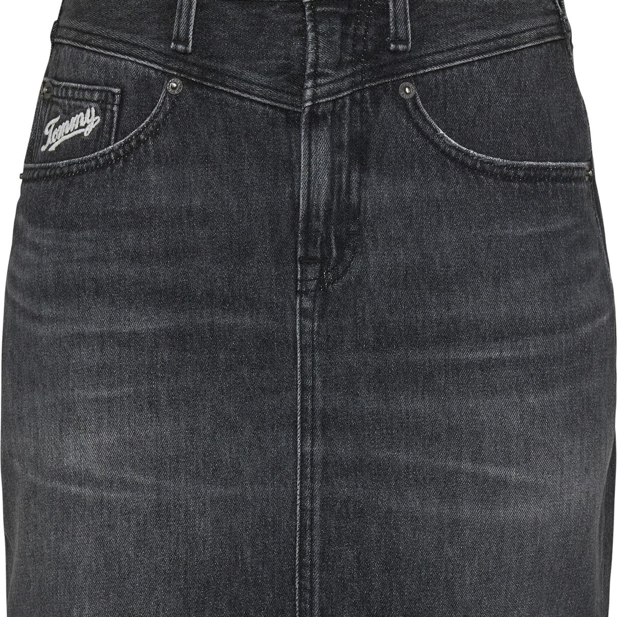 TOMMY HILFIGER - Falda Mom Mujer Negro Tommy Jeans