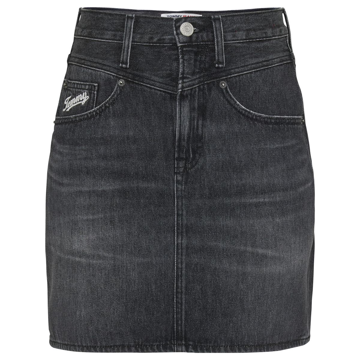 TOMMY HILFIGER - Falda Mom Mujer Negro Tommy Jeans