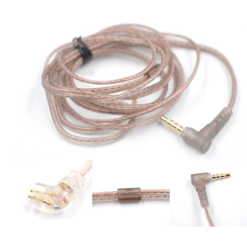 KZ - Cable Audífonos Kz pin tipo C SIN MICROFONO para ZSN PRO-EDX PRO-DQ6