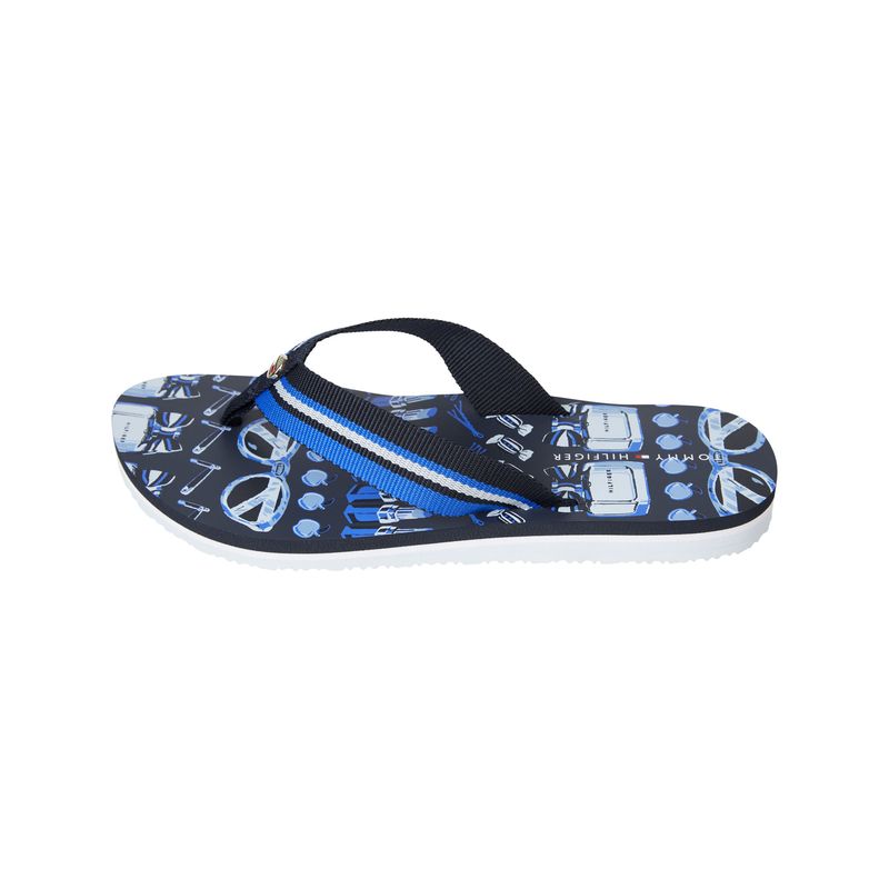 TOMMY HILFIGER - Sandalias Con Logo Mujer Azul Tommy Hilfiger