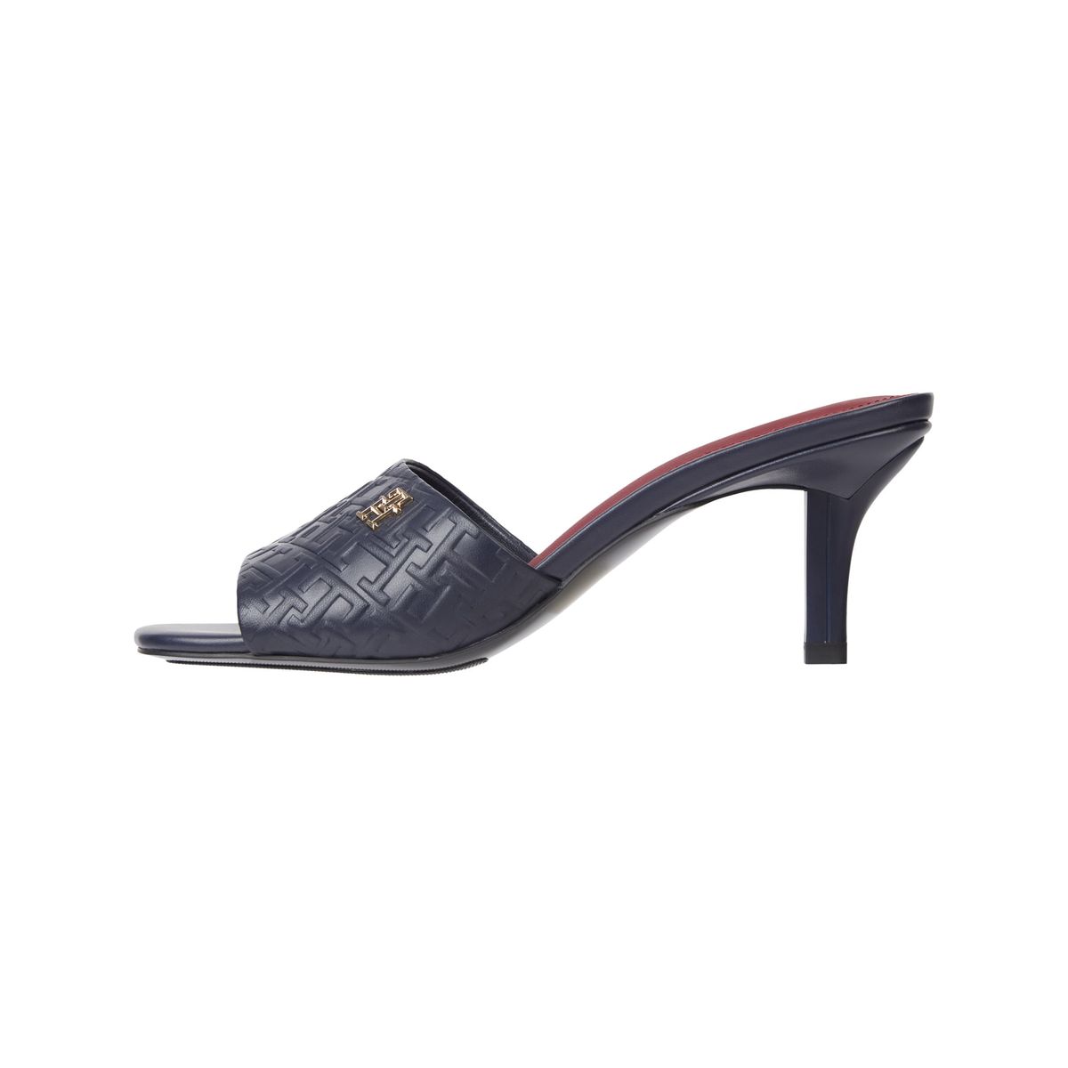 TOMMY HILFIGER - Sandalias Cuero Con Monogramas En Relieve Mujer Azul Tommy Hilfiger