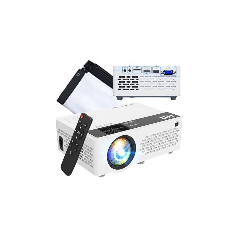 GENERICO - Proyector led tmy 9500 lm 1080p fhd hdmi con altavoz + telon