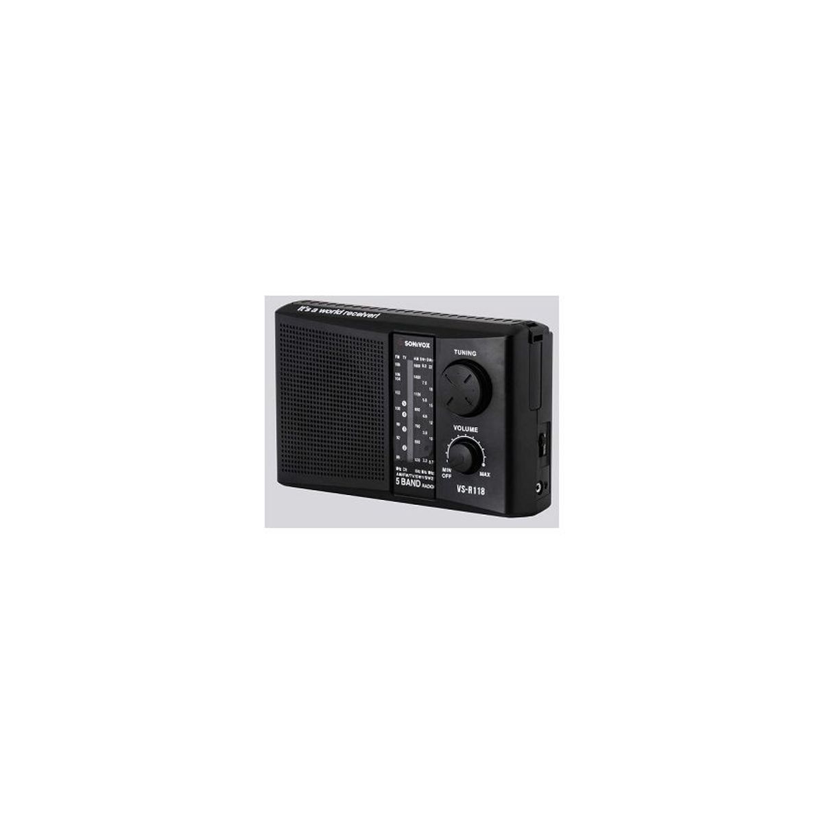 SONIVOX - Radio portátil 5 banda sonivox am fm vs-r118 con antena