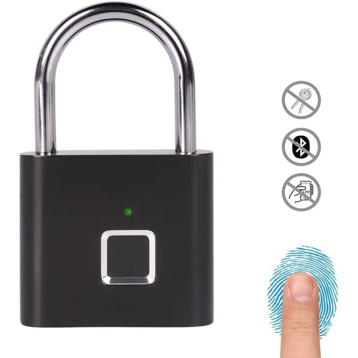 GENERICO - Candado de seguridad con lector de huella dactilar