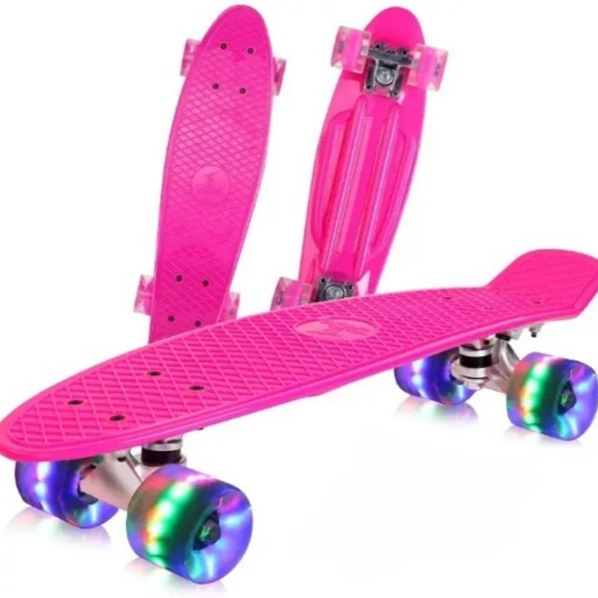 GENERICO - Tabla Patineta Skate Long Board Luz Led 56cm Penny Fucsia…