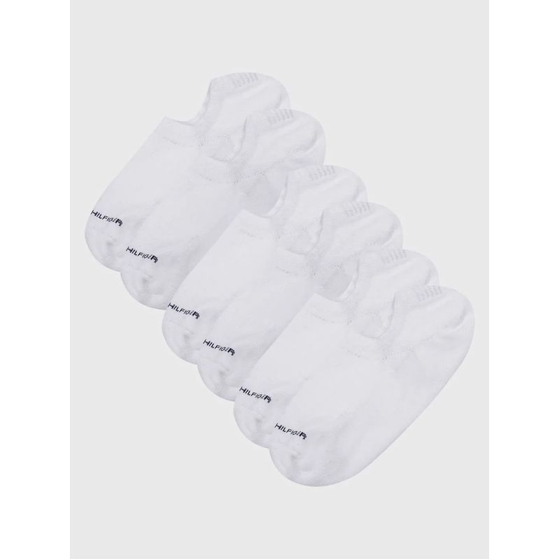 TOMMY HILFIGER - Paquete De 3 Medias Invisibles Hombre Blanco Tommy Hilfiger