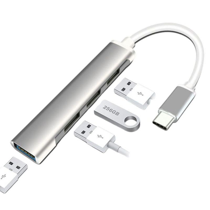 GENERICO - Usb hub tipo c 4 puertos adaptador convertidor otg usb 3.0