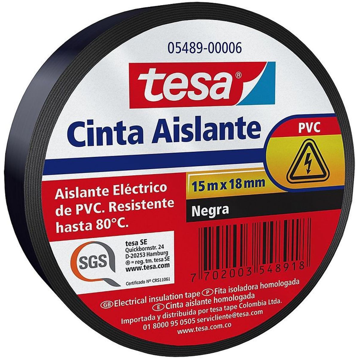 MERCURY - Cinta aislante 18mm x 15m