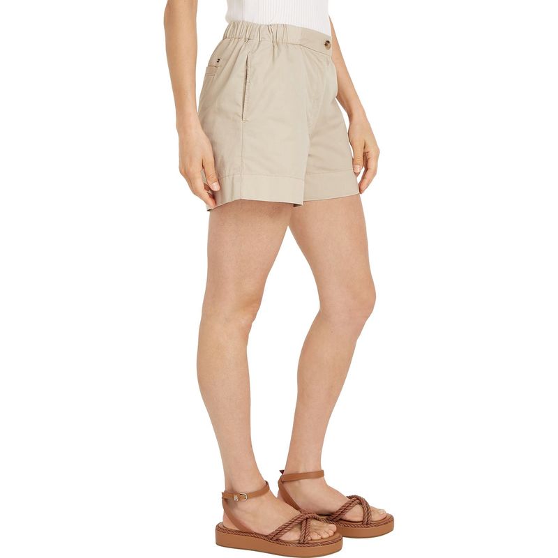 TOMMY HILFIGER - Pantalón Corto De Mujer Beige Tommy Hilfiger_.