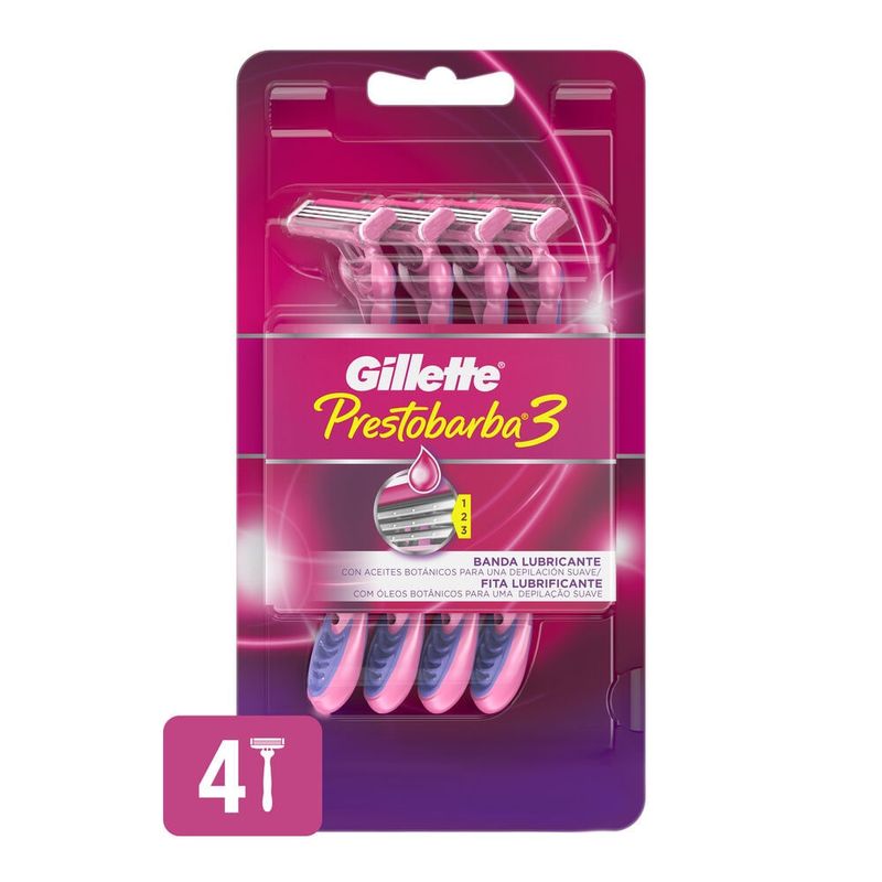 GILLETTE - Maquina Afeitar Gillette 3 Mujer X 4und