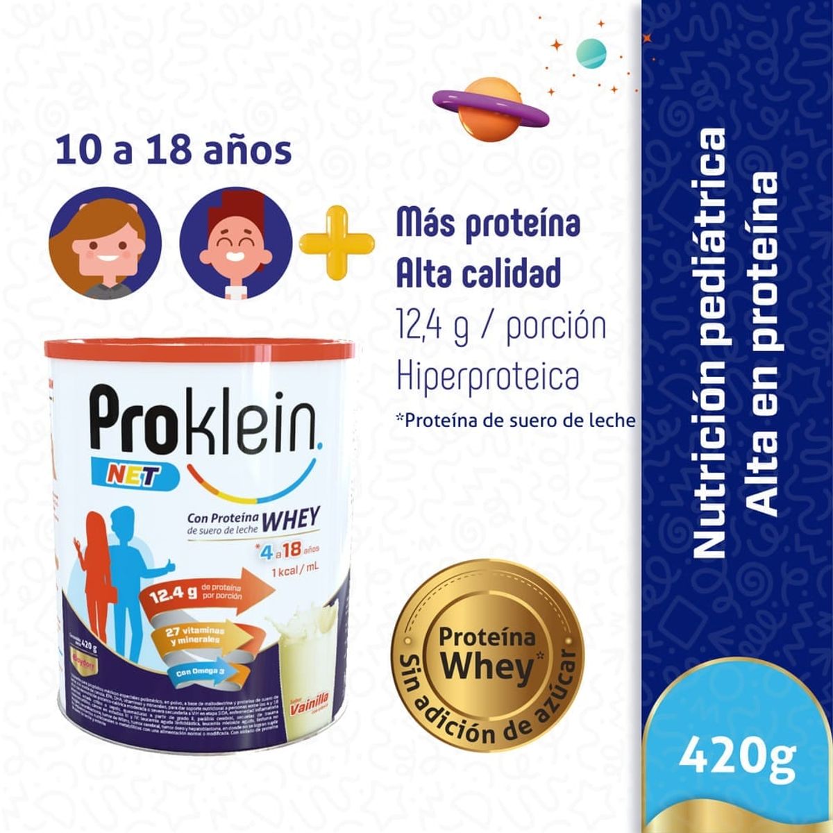 GENERICO - Proklein Net Vainilla 4-18 Anos X 420g