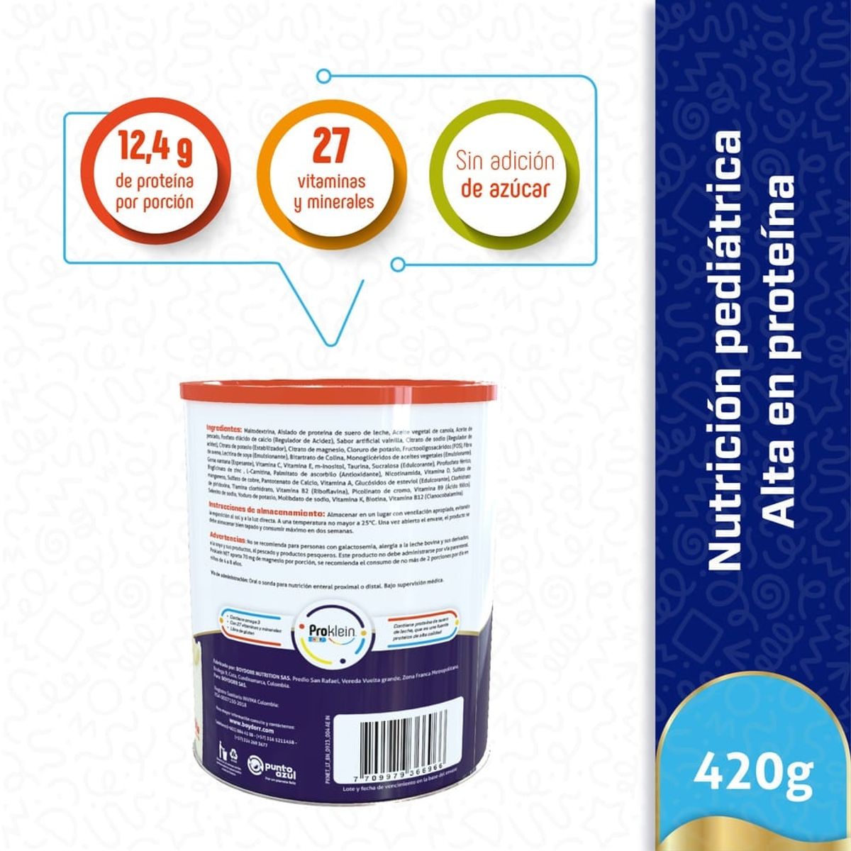 GENERICO - Proklein Net Vainilla 4-18 Anos X 420g