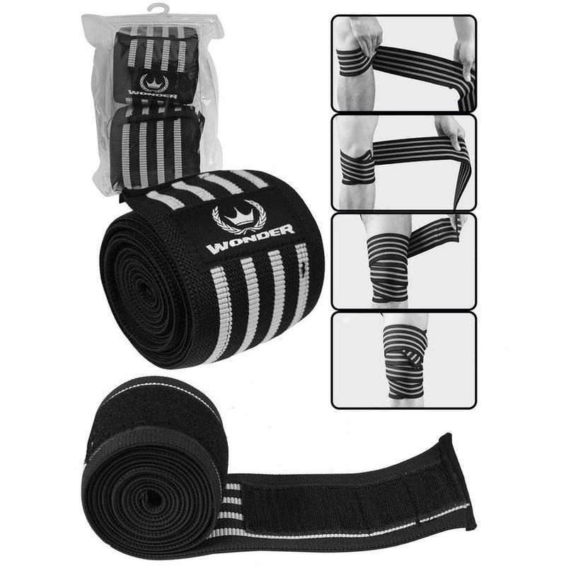 GENERICO - Vendas Elásticas Rodilla Protector Ajustable X 2 Unidades