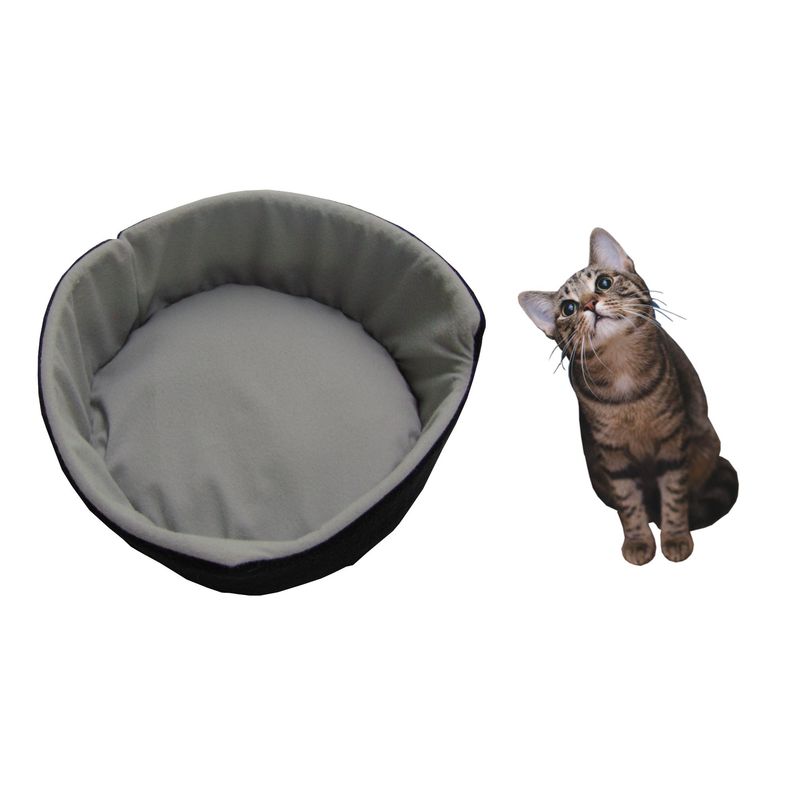 HALLY PET - Cama doble faz para gatos pequeña Gris.