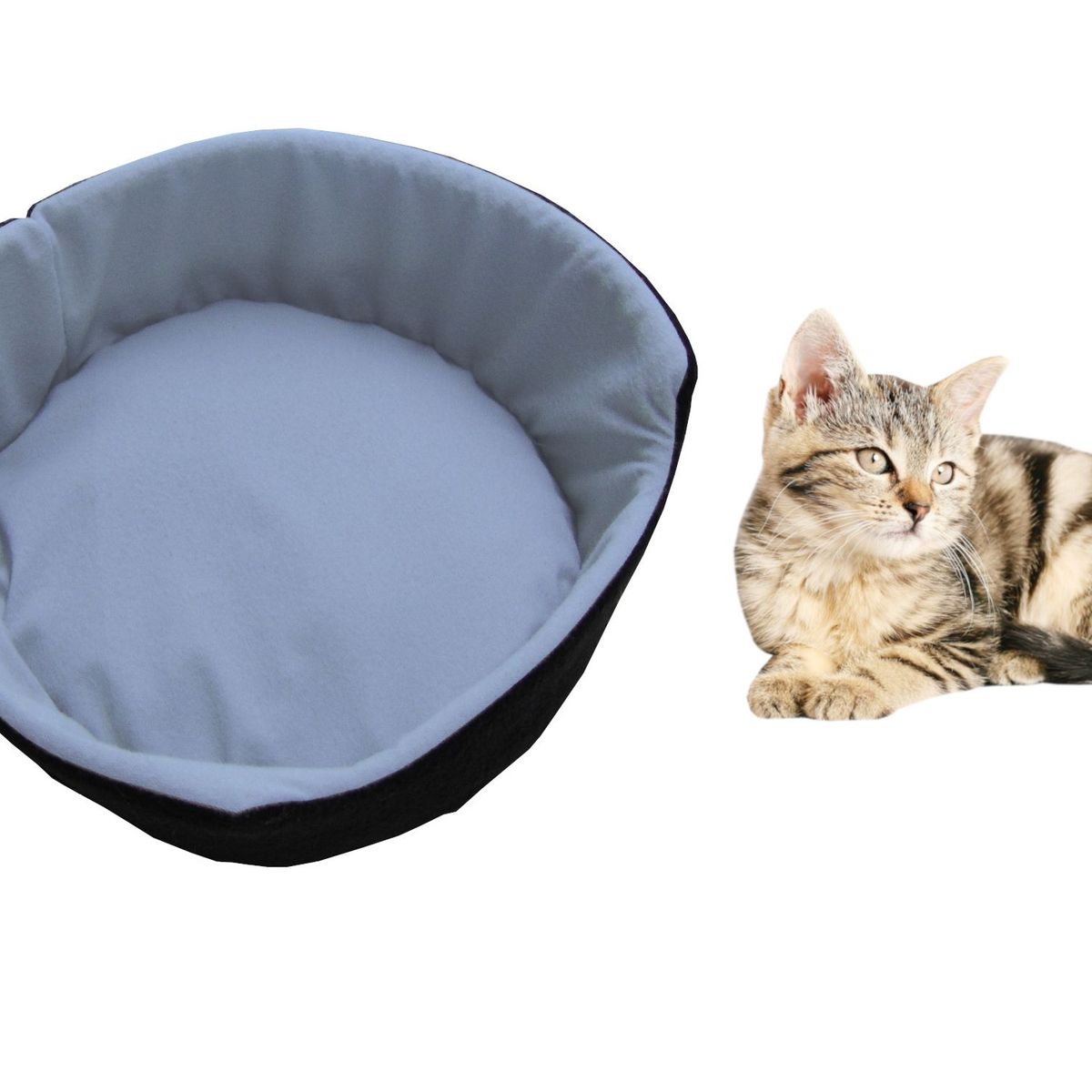 HALLY PET - Cama doble faz para gatos pequeña Celeste.
