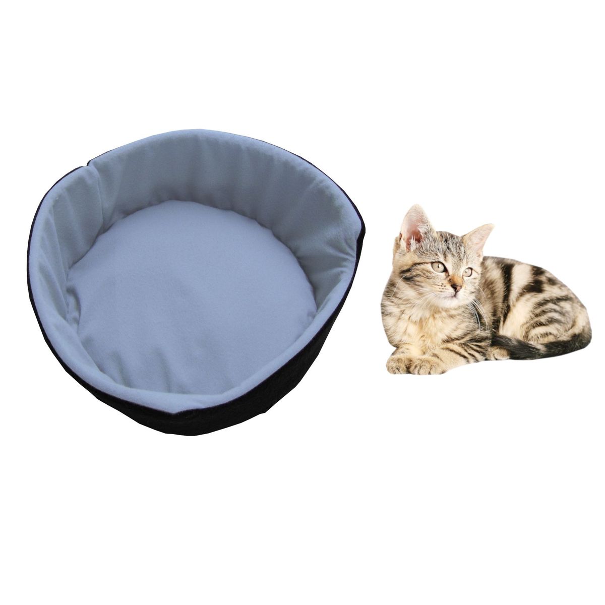HALLY PET - Cama doble faz para gatos pequeña Celeste.