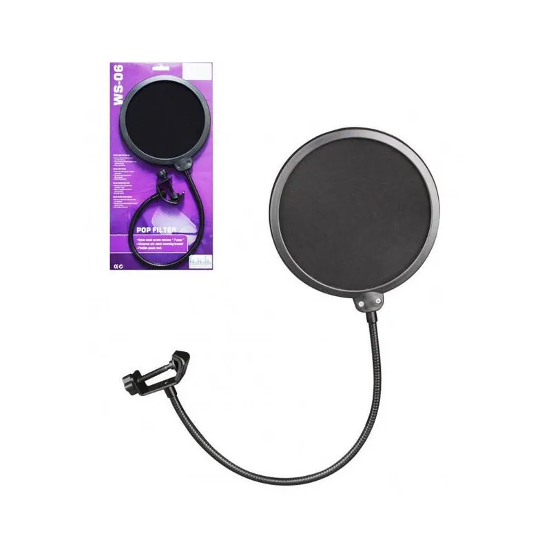 GENERICO - Filtro Anti Pop Para Microfono De Estudio Grabación Ajustable
