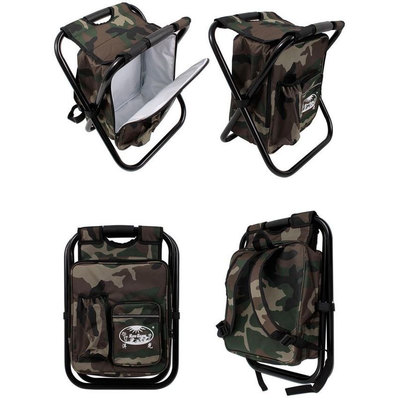 GENERICO - Silla Morral Para Camping Camuflada