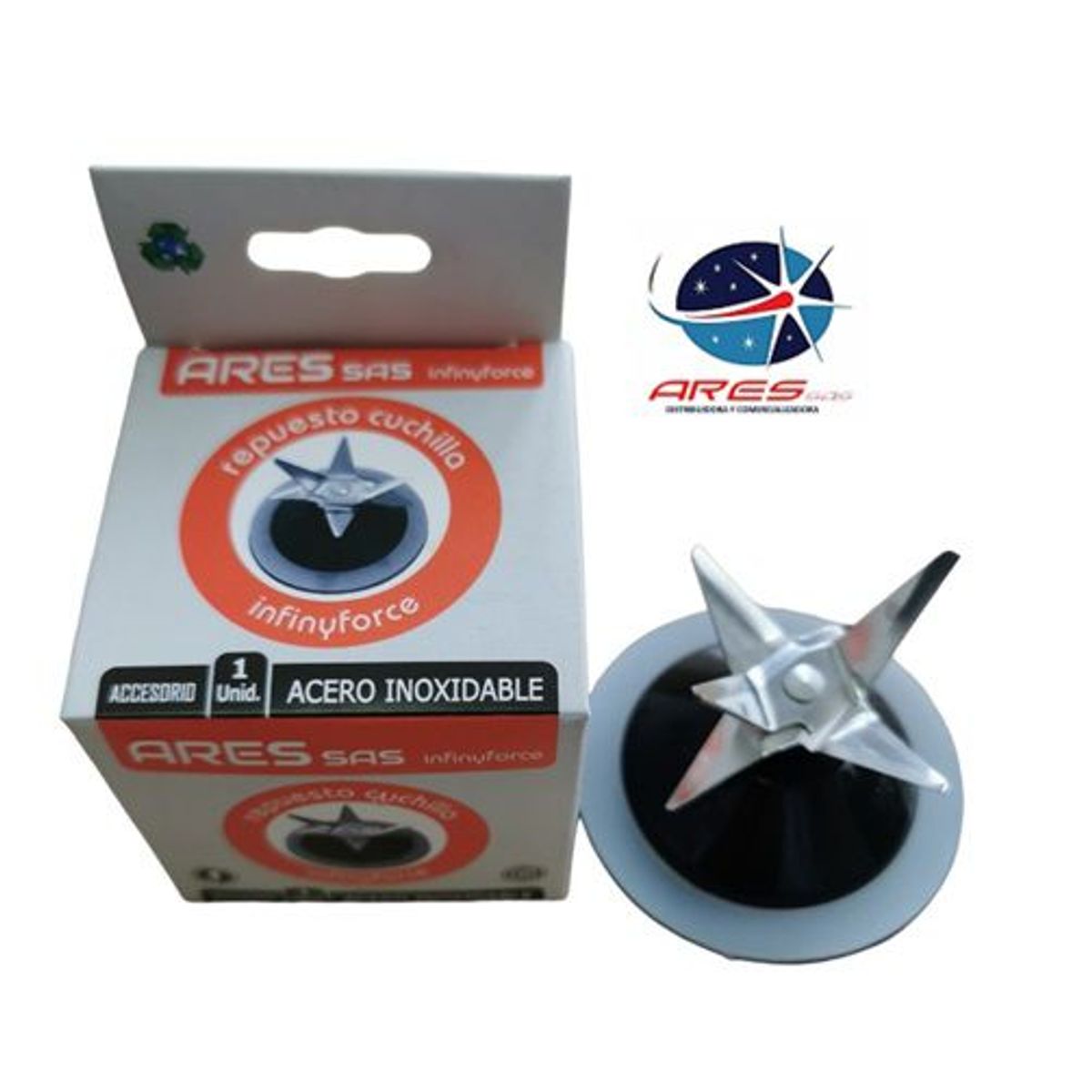 ARES - Cuchilla Para Licuadora Imusa Infinyforce 6 Aspas
