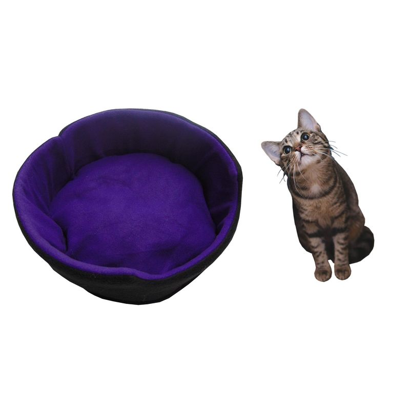 HALLY PET - Cama para gato grande d 47cm x a 19cm Morado.