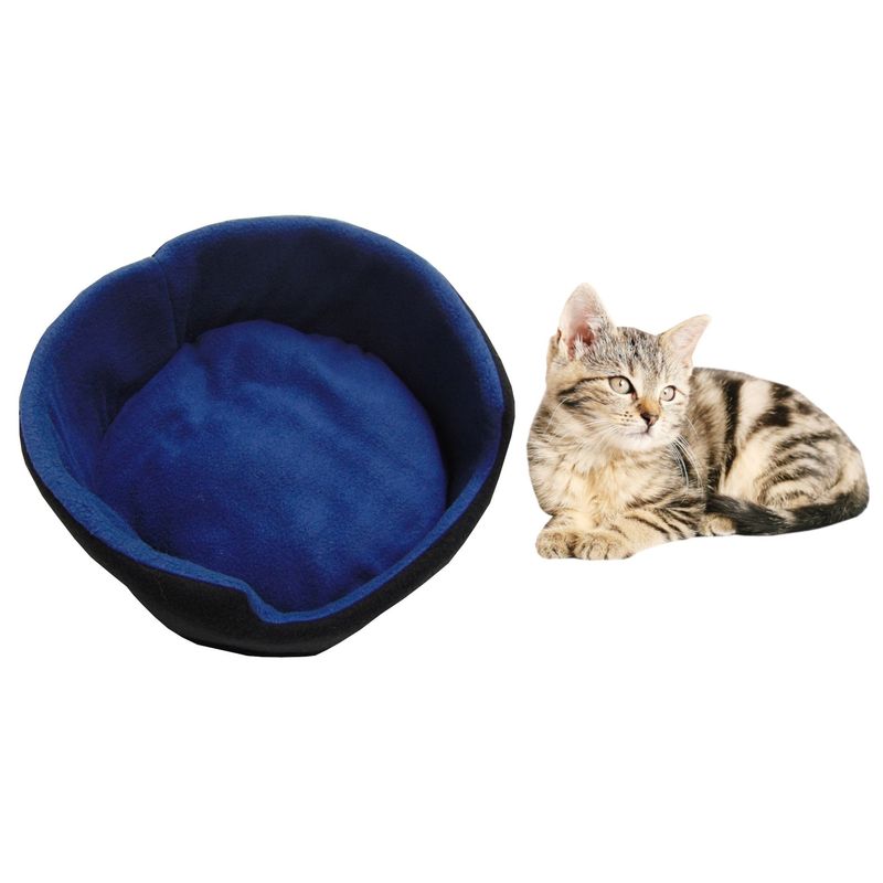 HALLY PET - Cama para gato grande d 47cm x a 19cm Azul Oscuro.
