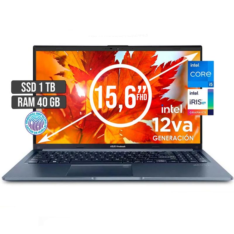 ASUS - PORTATIL ASUS INTEL CORE I5-12500H SSD 1TB RAM 40GB LED 15,6 FULL HD