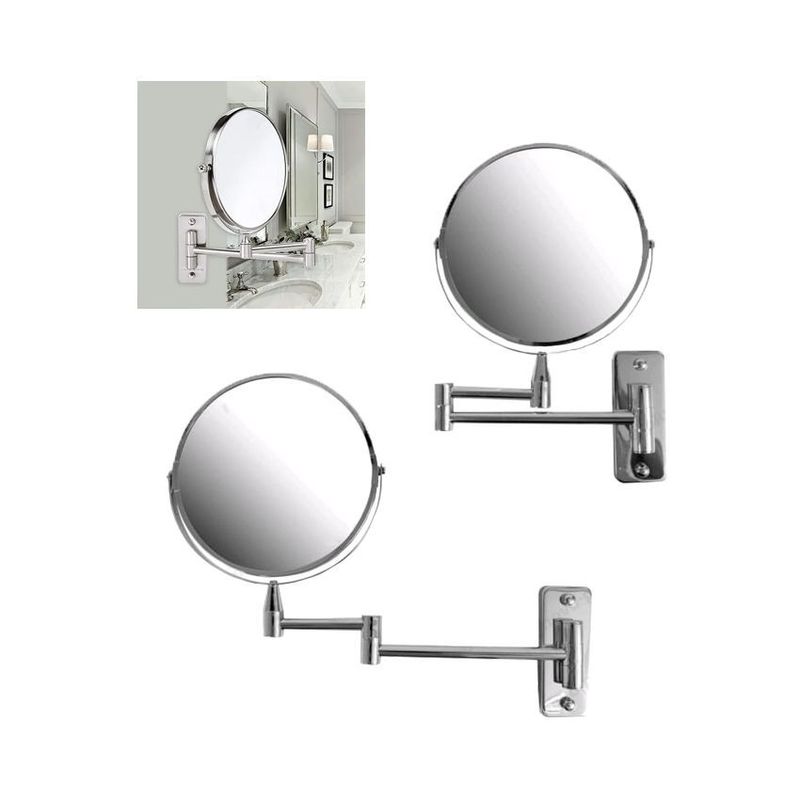 GENERICO - Espejo De Brazo Para Pared Doble Cara Con Aumento