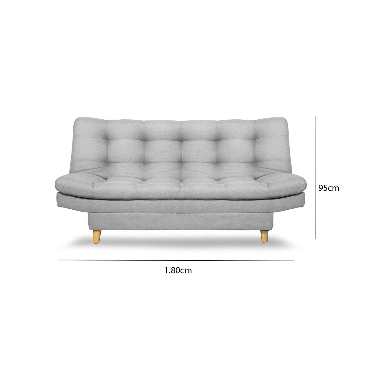 INDUSTRIAL BASESTILOS - Sofá Cama Moltochic Lino Gris Claro patas de metal