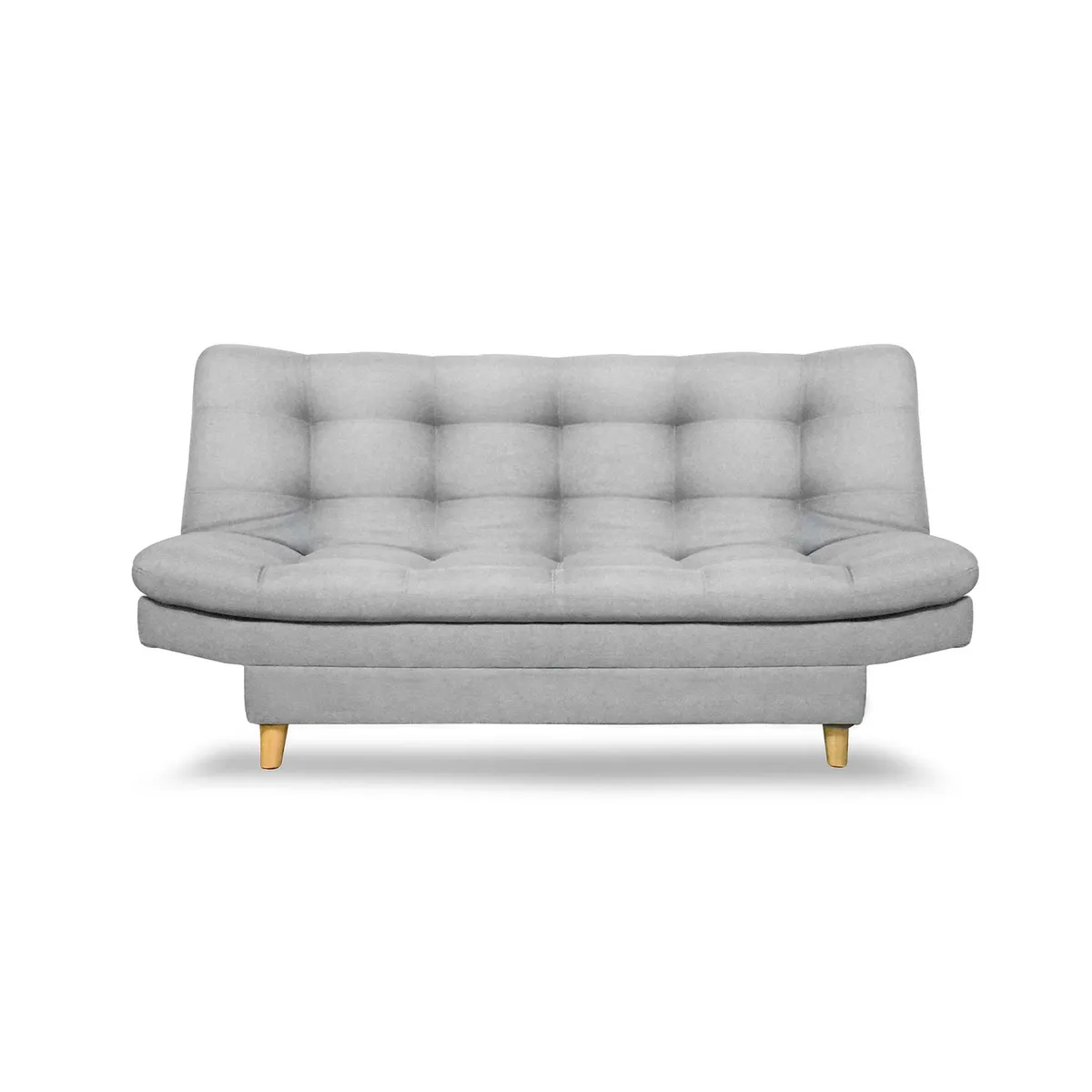 INDUSTRIAL BASESTILOS - Sofá Cama Moltochic Lino Gris Claro  cojines patas metálicas