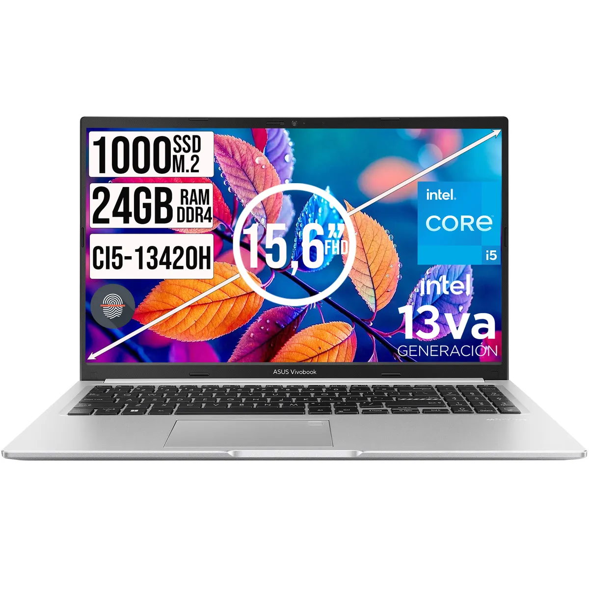 ASUS - PORTATIL ASUS INTEL CORE I5-13420H SSD 1TB RAM 24GB LED 15,6 FULL HD