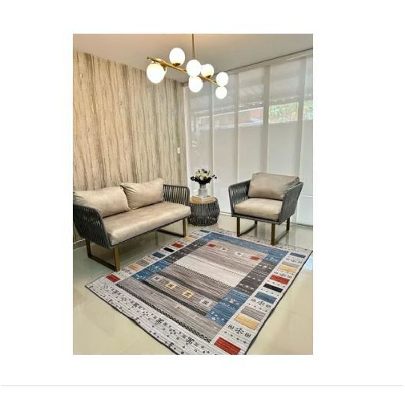 AMERICO SHOP - Tapete Decorativo Moderno 150x200 cm Diseño Elegante Cuadros