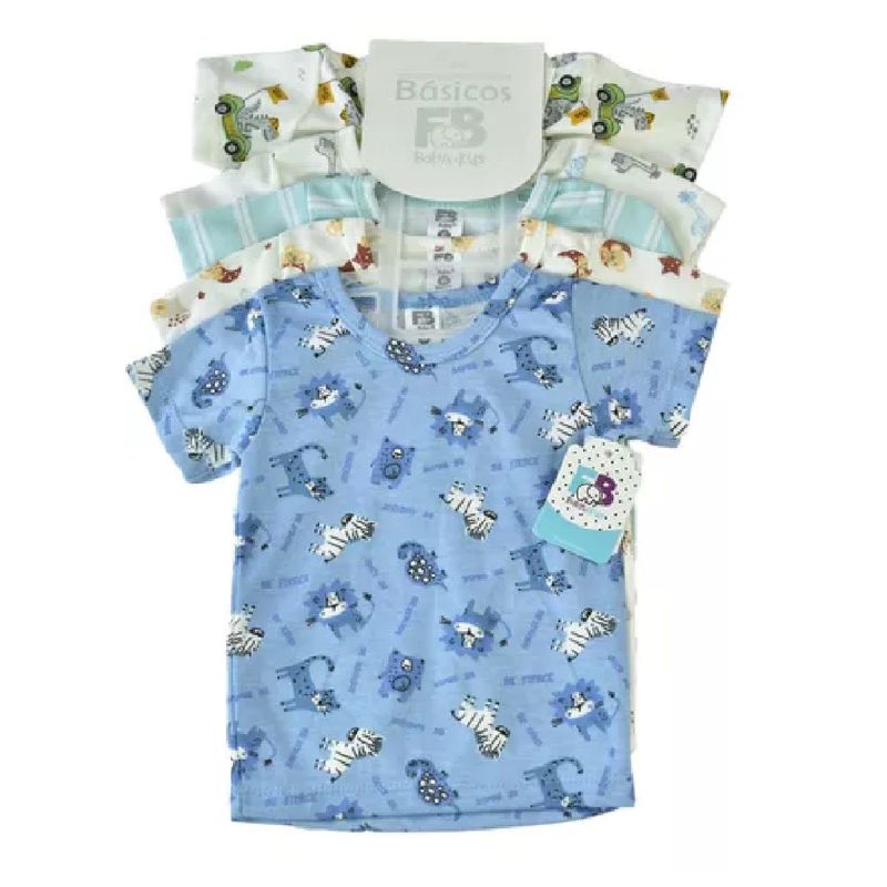 MUNDO BEBE - Camiseta Manga Corta Para Bebe niño  X5 Unid bebé..