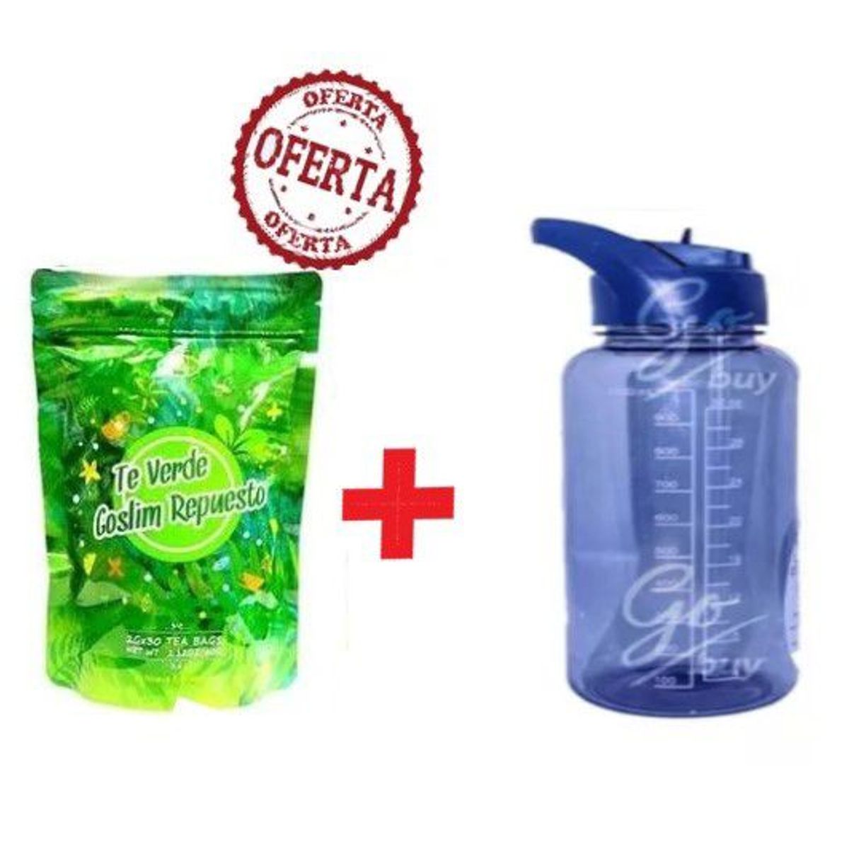 LIU FENPING - Promoción Te Verde Goslim Repuesto X1 Botilito Motivacional 1L