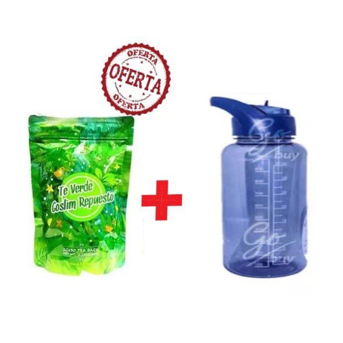 LIU FENPING - Promoción Te Verde Goslim Repuesto X1 Botilito Motivacional 1L