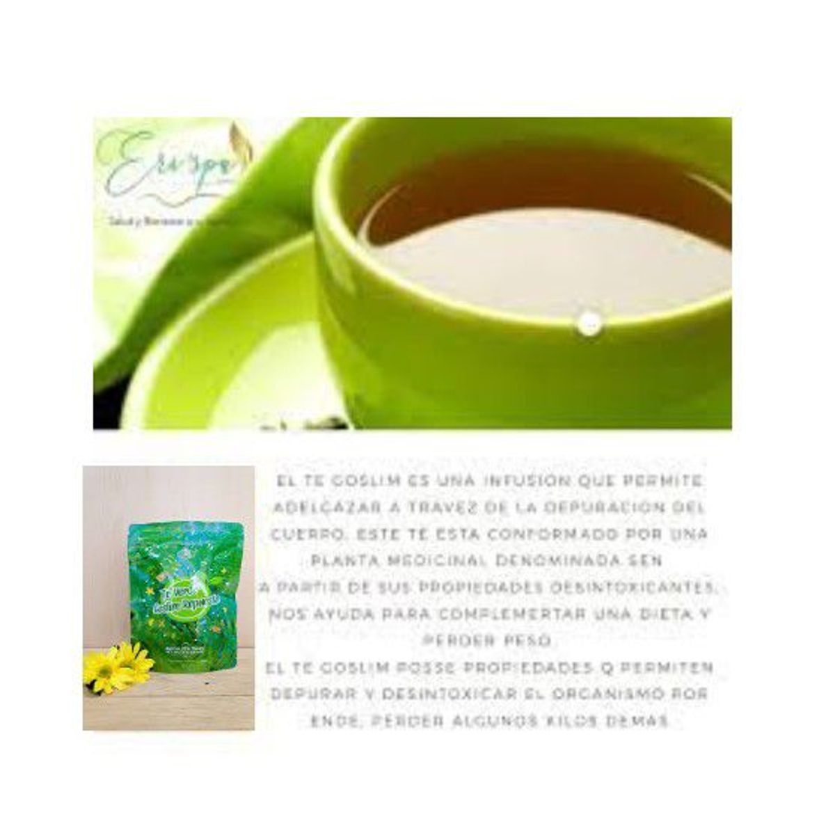 LIU FENPING - Promoción Te Verde Goslim Repuesto X1 Botilito Motivacional 1L