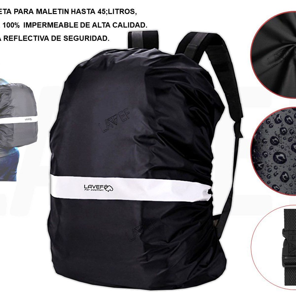 LAVEF - Carpa Impermeable Maletín Forro Protector Maleta Reflectivo