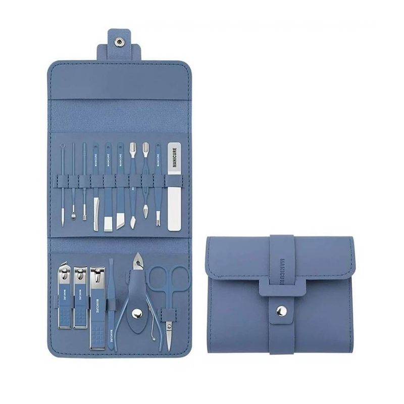 GENERAL - Set Manicure Pedicure Y Cuidado Facil  Estuche Azul